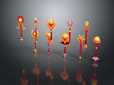 Scepter Ancient Scepter Cane Ancient Scepter Magic Scepter Metal Scepter Classical Scepter Magic Scepter 3d model