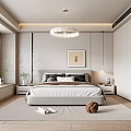 Modern Bedroom Interior Design With King Size Bed Nightstands Pendant Lights And Area Rug