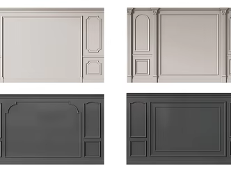 European background wall 3d model