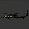 Military Helicopter with Main Rotor Blades Tail Rotor and Airframe on Gray Background