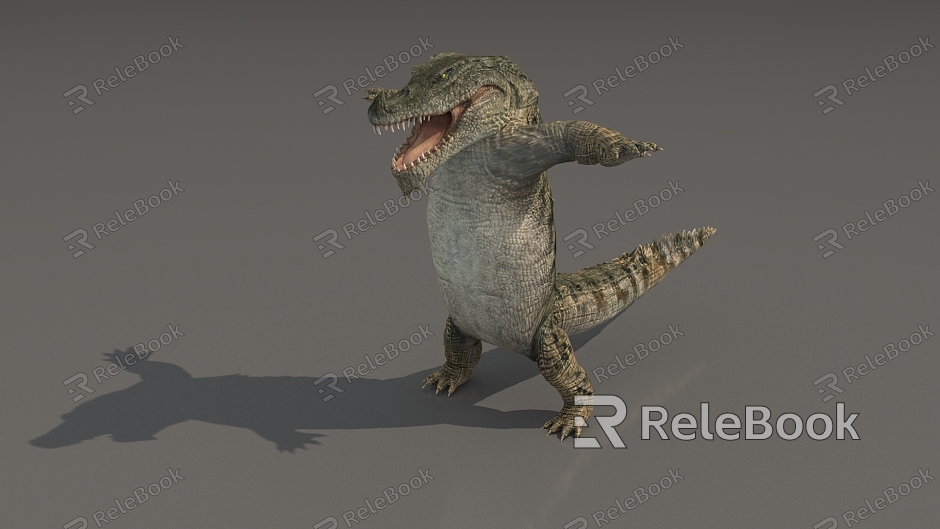 Crocodile Chinese Alligator Alligator Alligator Fish-eating Alligator Nile Alligator Prehistoric Animal Carnivore Alligator Super Realistic High Precision Video Level model