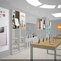Xiaomi Store Displaying 14 Ultra Smartphones With Wooden Tables And Accessories
