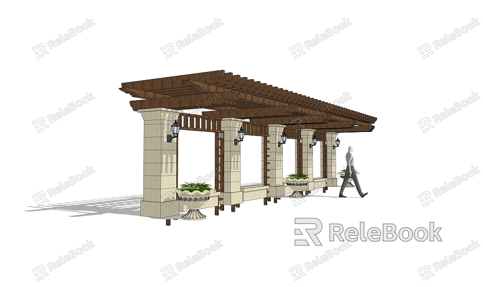 Structure, gallery, pavilion, flower stand model