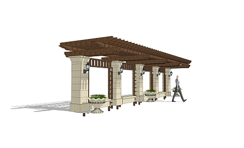 Structure, gallery, pavilion, flower stand 3d model