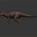 T-Rex Dinosaur Character Detailed 3D Model With Sharp Teeth Spiked Back And Aggressive Standing Posture 3d model