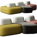 Modern Upholstered Multi Person Sofa With Modular Design And Multiple Colors 3d model
