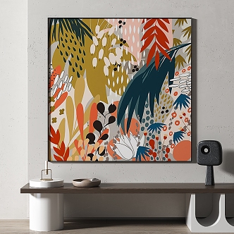 Vintage decorative painting 3d model