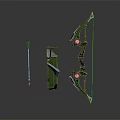 Compound Bow With Arrow And Quiver In Modern 3D Render Design 3d model