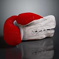 High Quality Red and White Laced Boxing Gloves for Professional Sports Training Equipment