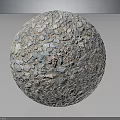 Wood Stone Sphere Ornament With Natural Rough Granular Texture Surface Design
