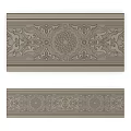 Elegant Intricate Classical Carved Patterns On Decorative Waistline Strip Design