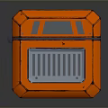 Orange And Gray Heavy Duty Storage Box With Reinforced Panels For Home Supplies Organization