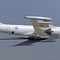 White Military Fighter Jet With Four Engines And Long Wings Design