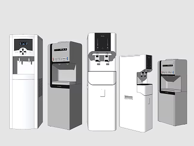Five Various Styles Of Water Dispensers For Home And Office Daily Use 3d model