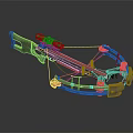 Modern Metallic Crossbow Featuring Scope And Detailed Mechanical Components Design 3d model