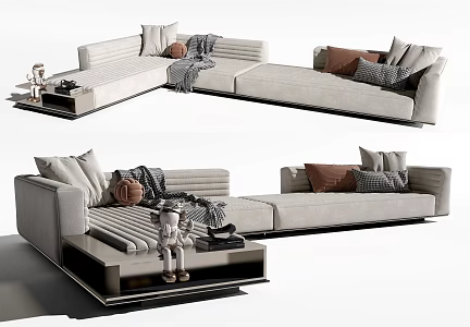 Modern Minotti corner sofa 3d model