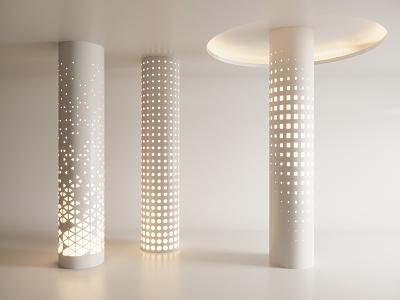 Modern Column Shaped Column 3d model