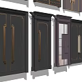 Various Security Door Designs With Decorative Patterns Metal Handles And Modern Styles 3d model