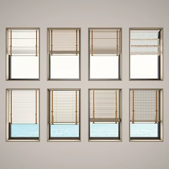 Modern curtain combination 3d model