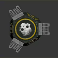 Green Military Weapon Bomb With Yellow Components And Top Stabilizing Wings