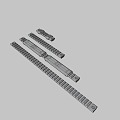 Firearm rail component suit 3d model