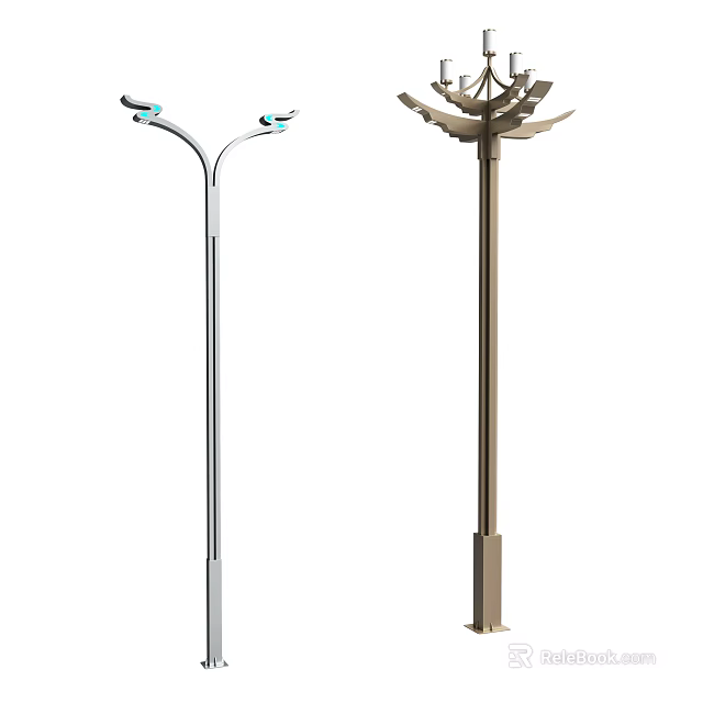 Outdoor Lights With Modern Street Lamp And Decorative Garden Light Designs 3d model 