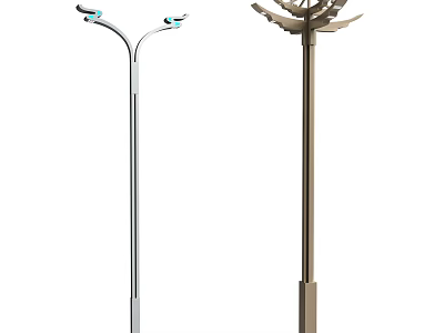 Outdoor Lights With Modern Street Lamp And Decorative Garden Light Designs 3d model