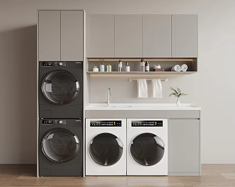 Modern washing machine cabinet 3d model