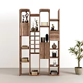 New Chinese Bookshelf 3d model