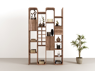 New Chinese Bookshelf 3d model