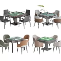 Modern Mahjong Table and Chair Mahjong Table Chess and Card Table 3d model