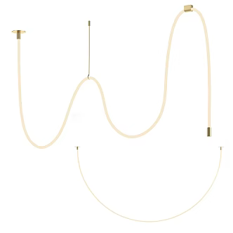 Light Luxury Chandelier Minimal Chandelier Simple Chandelier Curved Chandelier Special-Shaped Chandelier Strip Chandelier Skyline Light 3d model