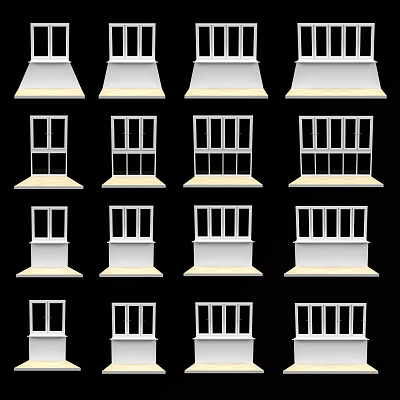 Casement Windows With Various Stylish Designs And Multiple Configurations For Home Use 3d model