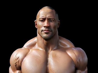 Johnson Stones Johnson Muscle Men Fitness Men Fast and Furious WWE Hollywood Star Oscar 3d model