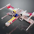 Colorful Modular 3D Geometric Structure With Transparent Panels And Red Yellow Blue Segments