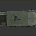 Green Military Armored Tank With Heavy Duty Wheels And Roof Mounted Weapon System