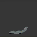 Gray Rescue Twin Turboprop Aircraft With Red Cross Tail Insignia And Wing Tips