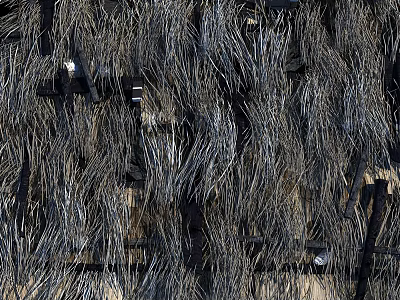 Swing Door Design For Traditional Thatched Roof Building With Natural Materials And Classic Style 3d model