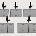 Stainless Steel Kitchen Faucets With Single Double Bowl Sinks For Modern Kitchen Design