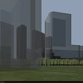 Aerial View Urban Planning With High Rise Buildings Greenery And Roads