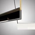 Modern Geometric Chandelier With Sleek Metal Frame And Glass Shade For Dining Room