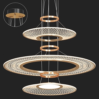 Modern chandelier metal chandelier 3d model