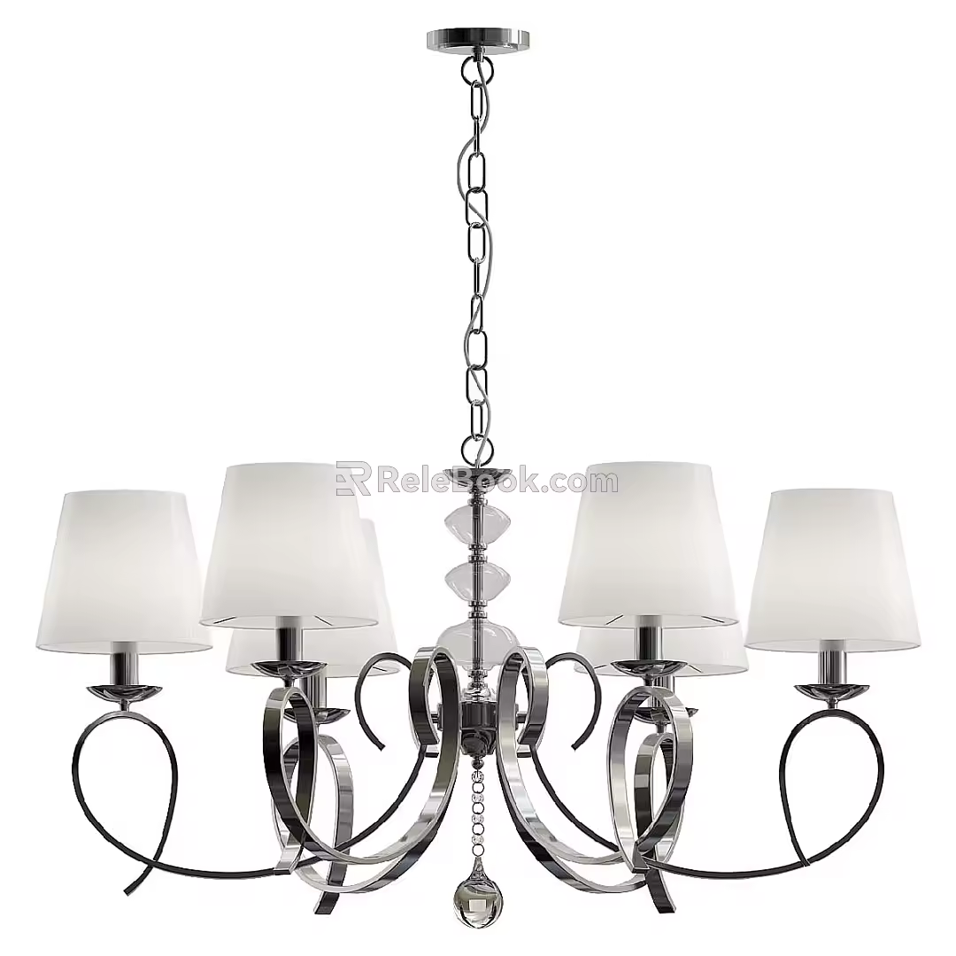 Modern minimalist chandelier 3d model
