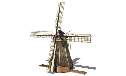 modern windmill 3d model