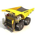 Liebherr T296 Mining Dump Truck With Large Tires Yellow Dump Body And Cab