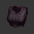 Black Leather Fitted Vest With Zipper Studs And Ring Detail For Fashionable Style