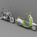 Motorcycle Battery Car Motor Vehicle 3d model