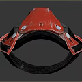 Red Pet Harness With Black Straps Adjustable Buckle And Secure Design For Daily Use