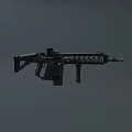 Modern Tactical Rifle With Black Design And Military Style Components