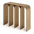 Modern Gold Metal Coffee Table With Arched Legs And Minimalist Design